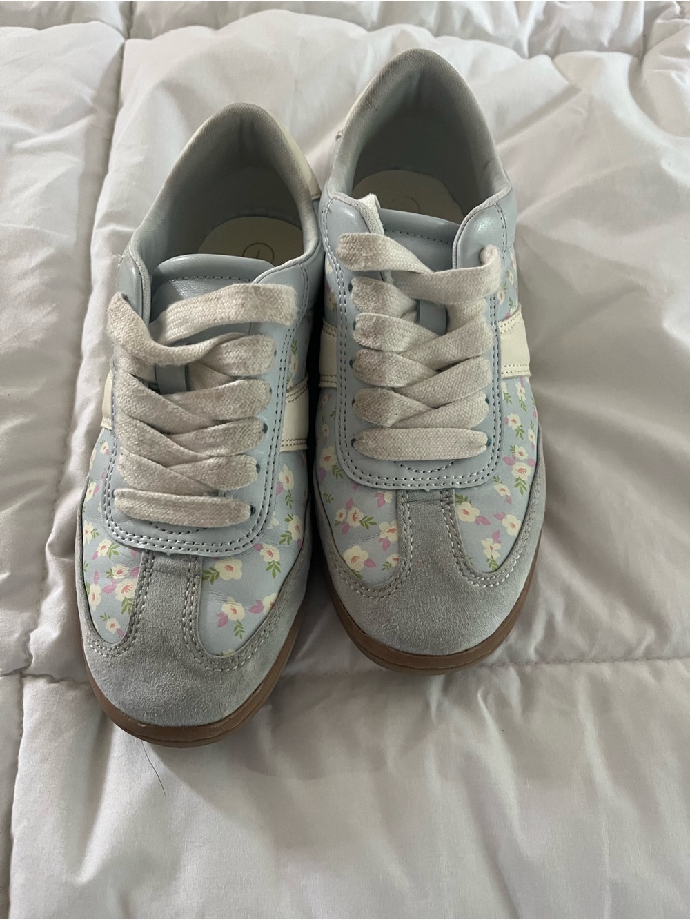 art class Light Blue Floral Lace-Up Kids Sneakers